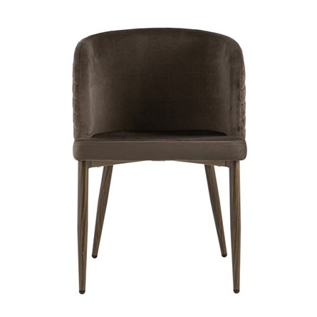 Сандра велюр пыльно-розовый ножки металл черные с золотым декором