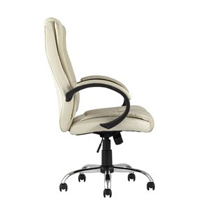 TopChairs Atlant офисное бежевое обивка экокожа, механизм качания Top Gun