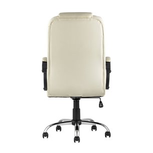 TopChairs Atlant офисное бежевое обивка экокожа, механизм качания Top Gun