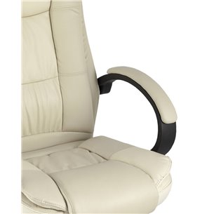 TopChairs Atlant офисное бежевое обивка экокожа, механизм качания Top Gun