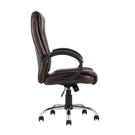 TopChairs Atlant офисное коричневое обивка экокожа, механизм качания Top Gun