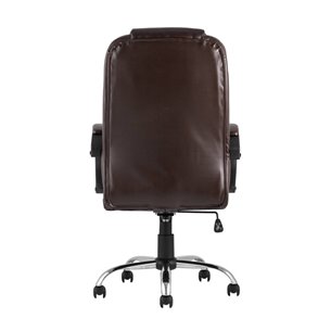 TopChairs Atlant офисное коричневое обивка экокожа, механизм качания Top Gun