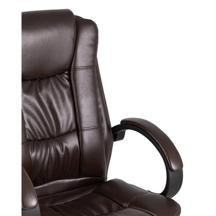 TopChairs Atlant офисное коричневое обивка экокожа, механизм качания Top Gun