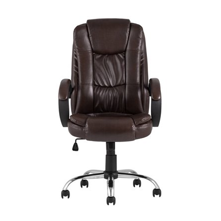 TopChairs Atlant офисное коричневое обивка экокожа, механизм качания Top Gun