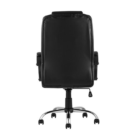 TopChairs Atlant офисное черное обивка экокожа, механизм качания Top Gun