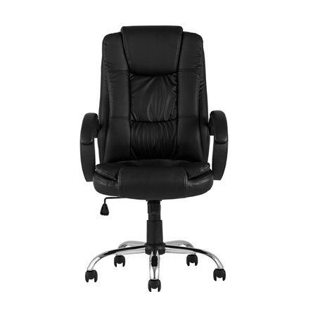 TopChairs Atlant офисное черное обивка экокожа, механизм качания Top Gun