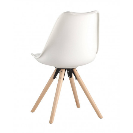 Арианда белый, пластик, экокожа, каркас натуральный некрашеный массив бука