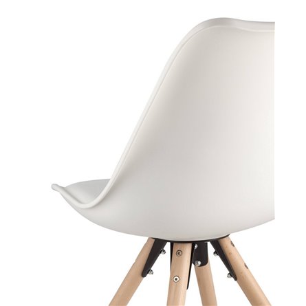 Арианда белый, пластик, экокожа, каркас натуральный некрашеный массив бука