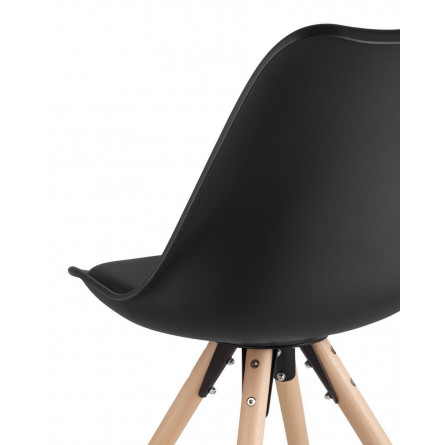 Арианда черный, пластик, экокожа, каркас натуральный некрашеный массив бука