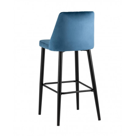 Диего велюр пыльно-синий ножки металл черные