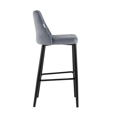 Диего велюр серый ножки металл черные