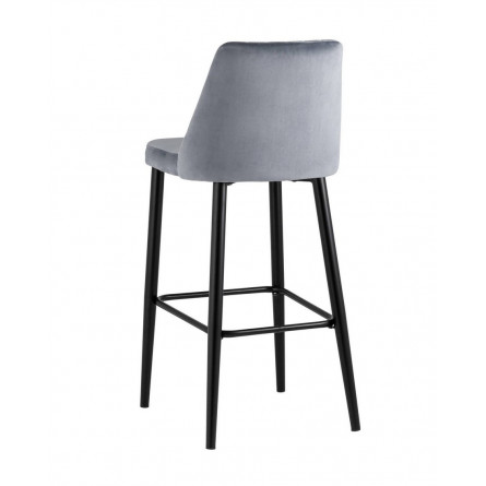 Диего велюр серый ножки металл черные