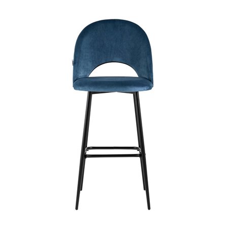 Меган обивка велюр пыльно-синий ножки металл черные