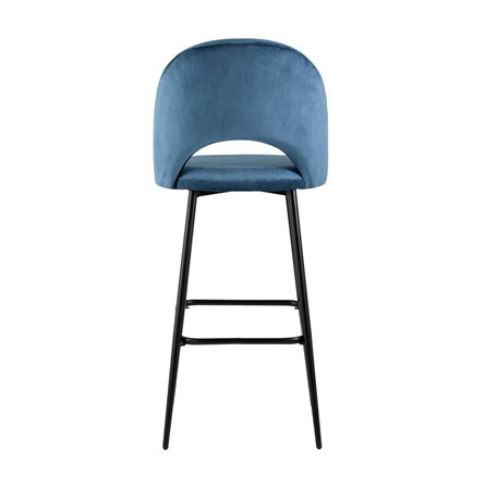 Меган обивка велюр пыльно-синий ножки металл черные