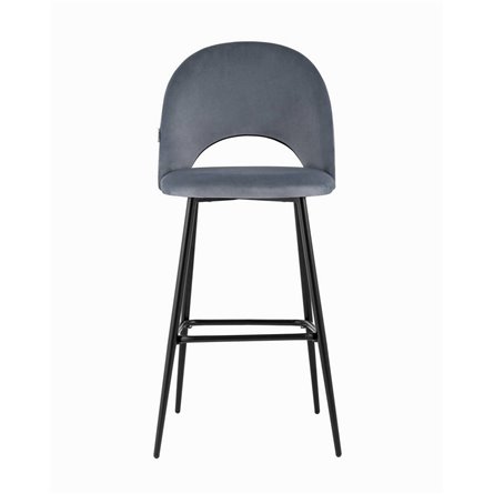 Меган велюр серый ножки металл черные