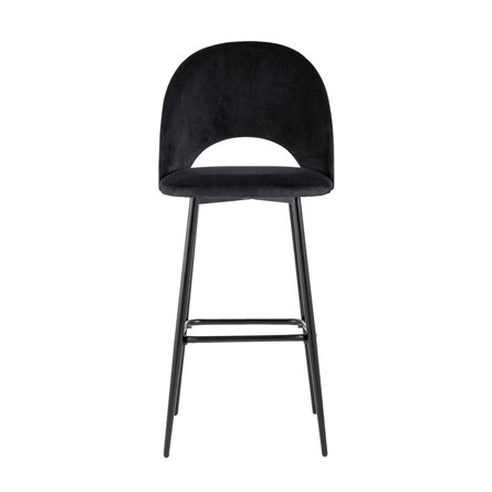 Меган обивка велюр черный ножки металл черные