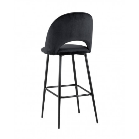 Меган обивка велюр черный ножки металл черные