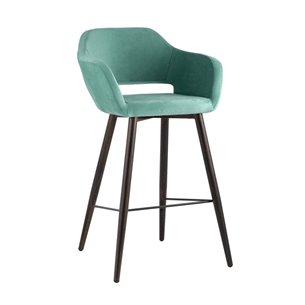 Саймон велюр морской ножки металл темное дерево