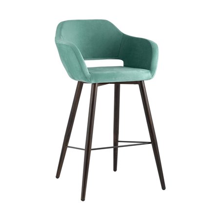 Саймон велюр морской ножки металл темное дерево