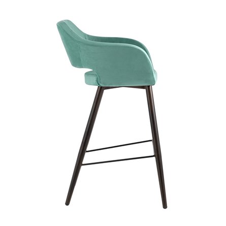 Саймон велюр морской ножки металл темное дерево