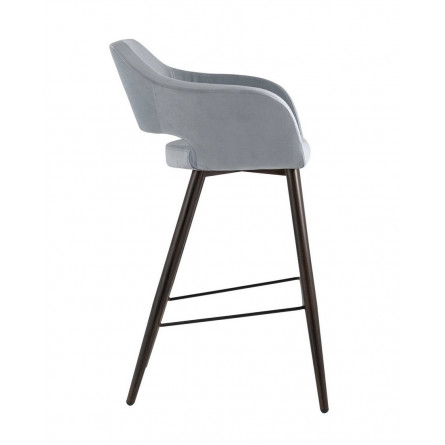 Саймон велюр серый ножки металл темное дерево