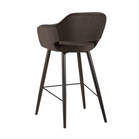 Саймон обивка велюр темно-коричневый ножки металл темное дерево