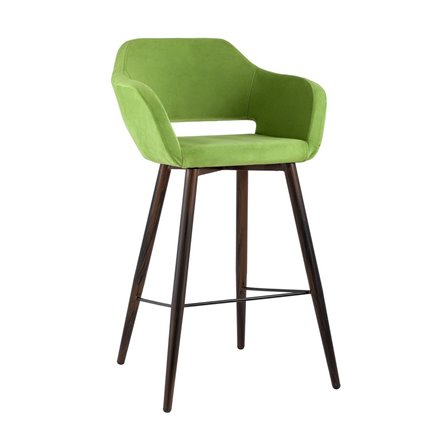 Саймон обивка велюр травяной ножки металл темное дерево