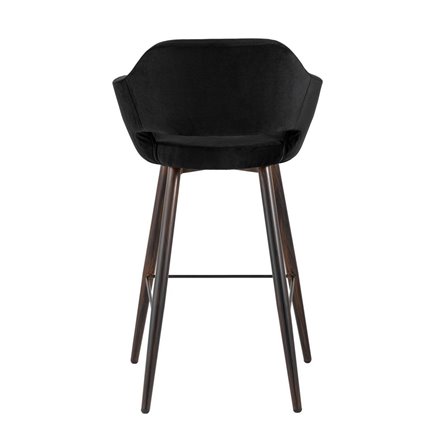 Саймон обивка велюр черный ножки металл темное дерево