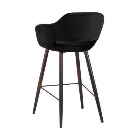 Саймон обивка велюр черный ножки металл темное дерево