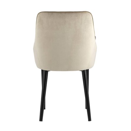 Джоан велюр бежевый ножки металл черные