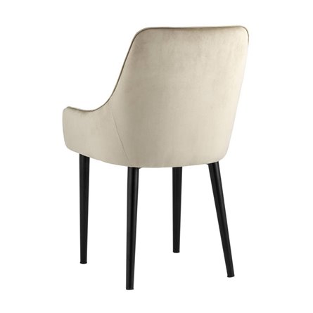 Джоан велюр бежевый ножки металл черные