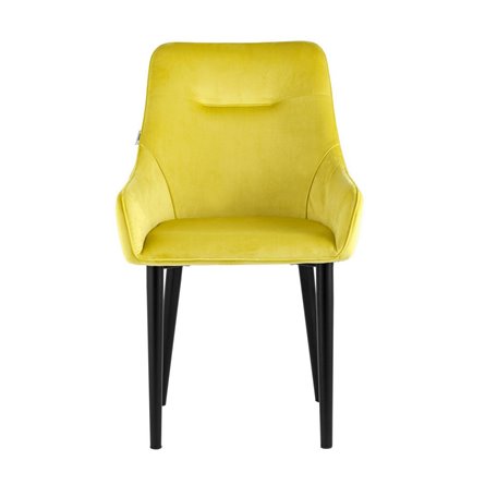 Джоан велюр жёлтый ножки металл черные