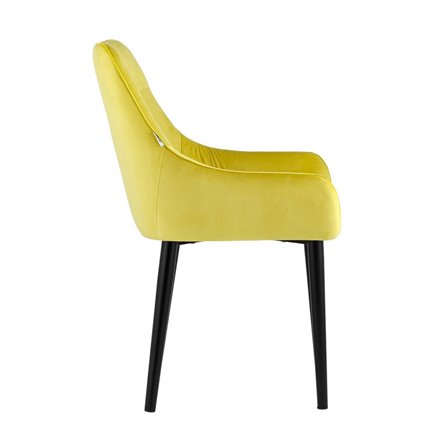 Джоан велюр жёлтый ножки металл черные