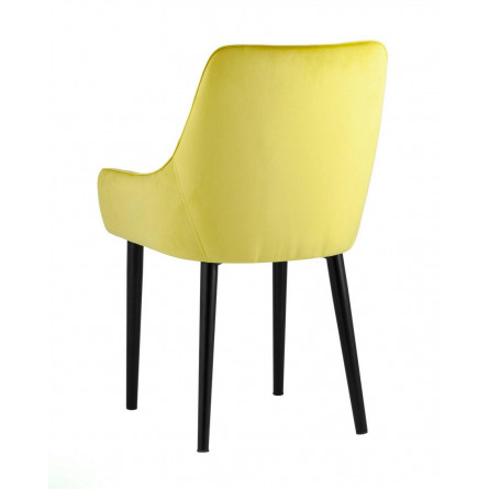 Джоан велюр жёлтый ножки металл черные
