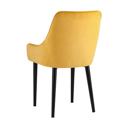 Джоан велюр оранжевый ножки металл черные