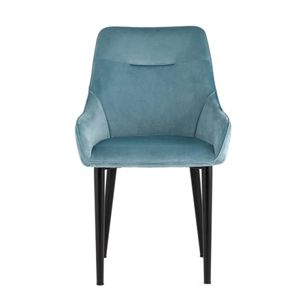 Джоан велюр пыльно-голубой ножки металл черные