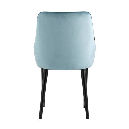 Джоан велюр пыльно-голубой ножки металл черные