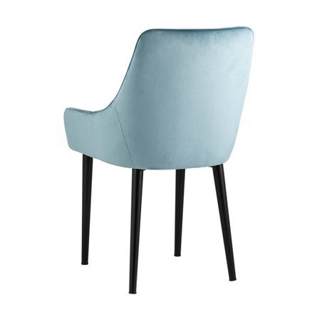 Джоан велюр пыльно-голубой ножки металл черные