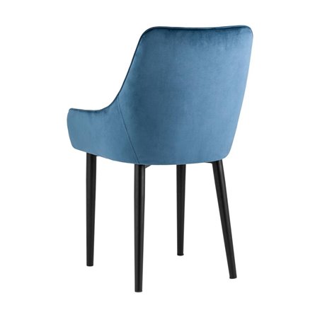 Джоан велюр пыльно-синий ножки металл черные