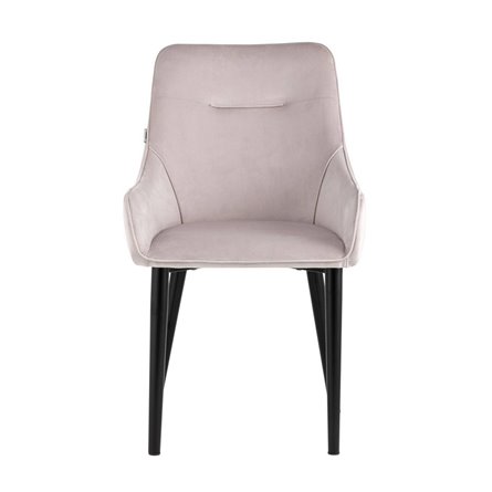 Джоан велюр светло-розовый ножки металл черные