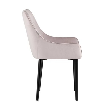 Джоан велюр светло-розовый ножки металл черные