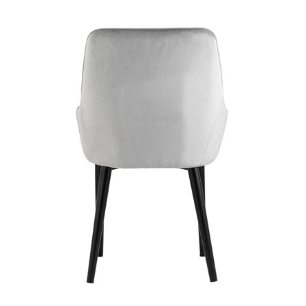 Джоан велюр светло-серый ножки металл черные