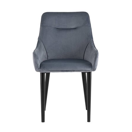 Джоан велюр серый ножки металл черные