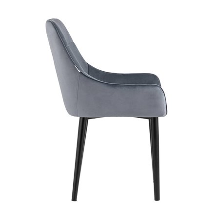 Джоан велюр серый ножки металл черные