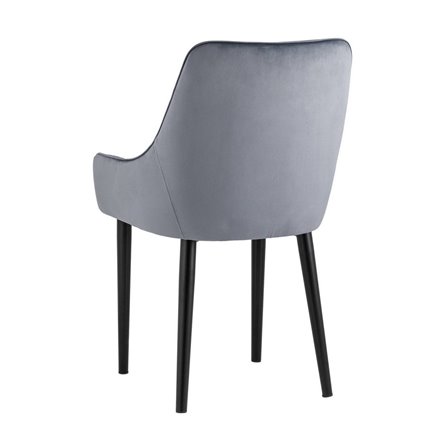 Джоан велюр серый ножки металл черные