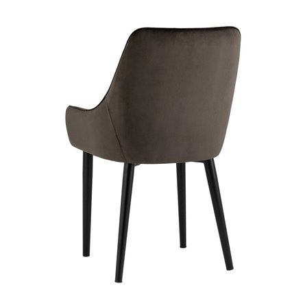 Джоан велюр тёмно-коричневый ножки металл черные