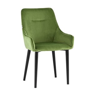 Джоан велюр травяной ножки металл черные