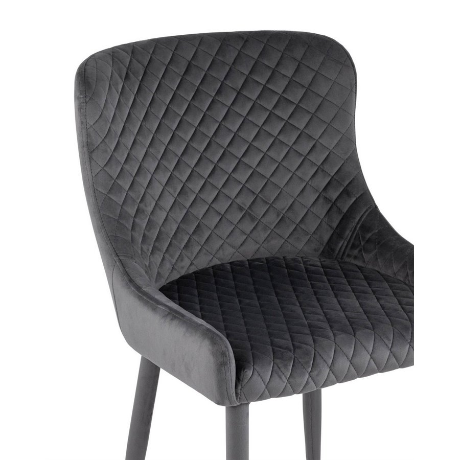 Джоан велюр черный ножки металл черные