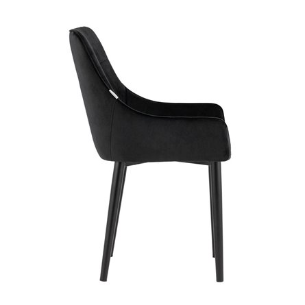 Джоан велюр черный ножки металл черные