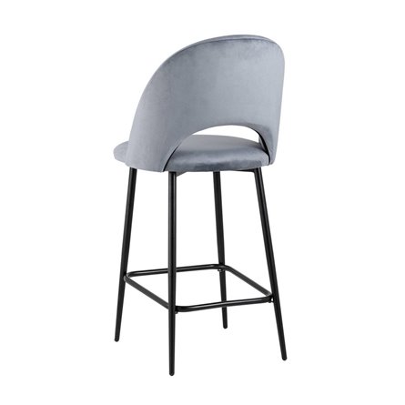 Меган обивка велюр серый ножки металл черные